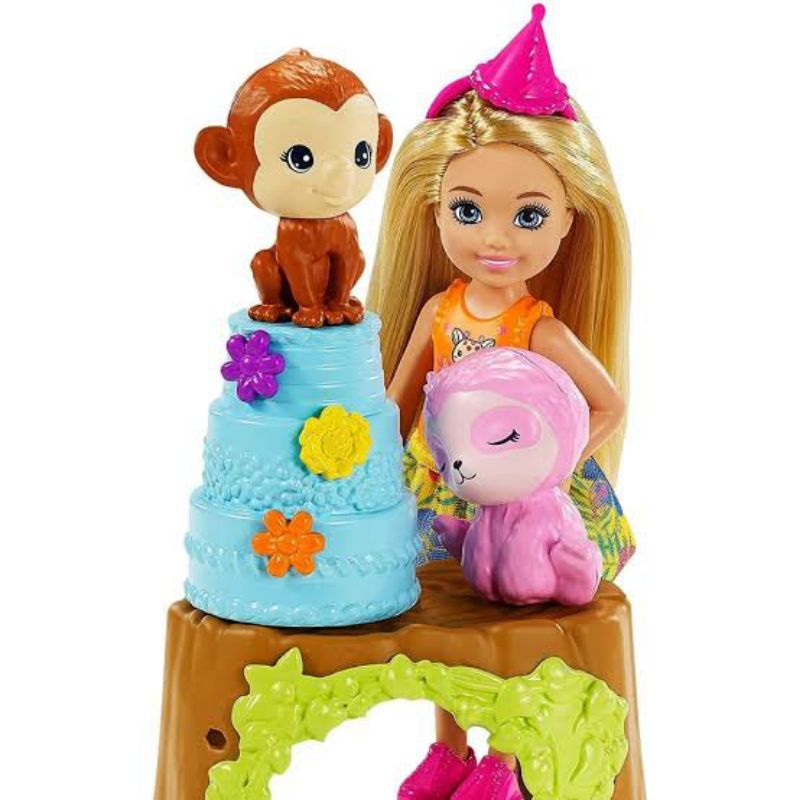 ori original mattel barbie and n &amp; chelsea the lost birthday party fun playset play set toy mainan toys boneka anak doll hadiiah kado ultah gift cewek perempuan jungle hutan