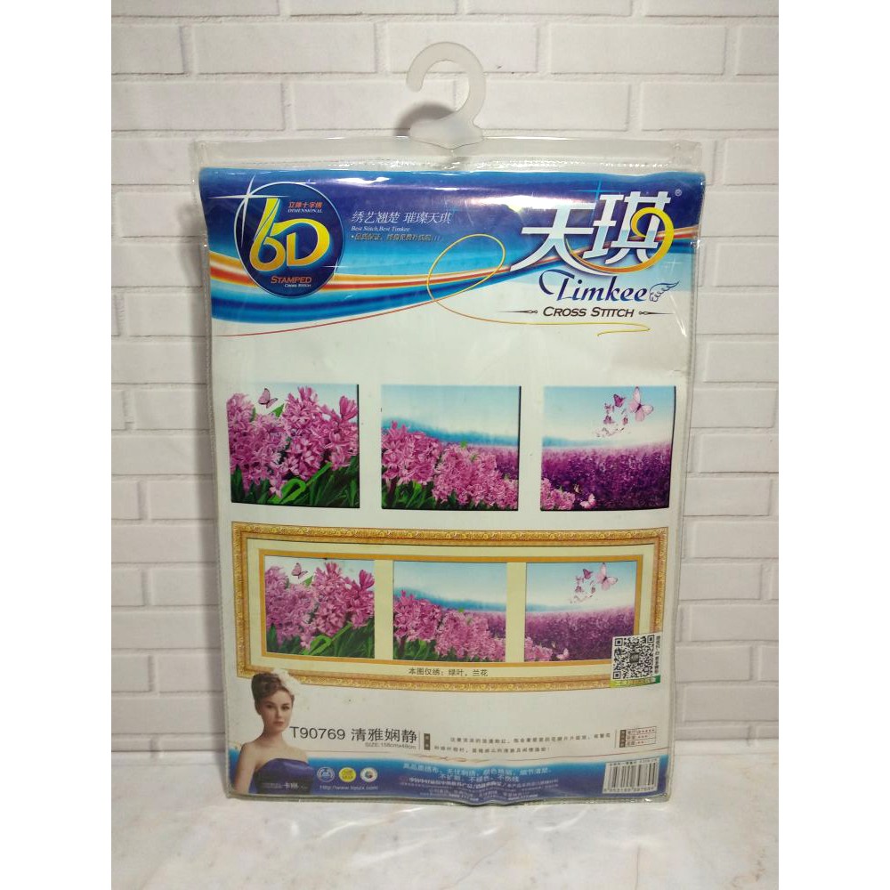 DISKON Paket Sulam Kristik TIMKEE 90769 Pemandangan Bunga Lavender