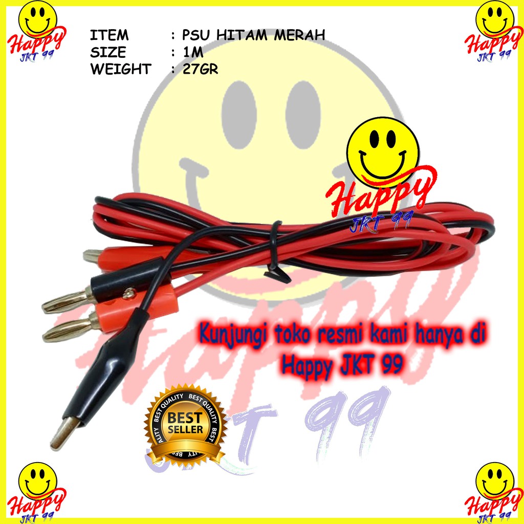 [ HAPPY JKT 99 ] KABEL POWER SUPPLY HITAM MERAH