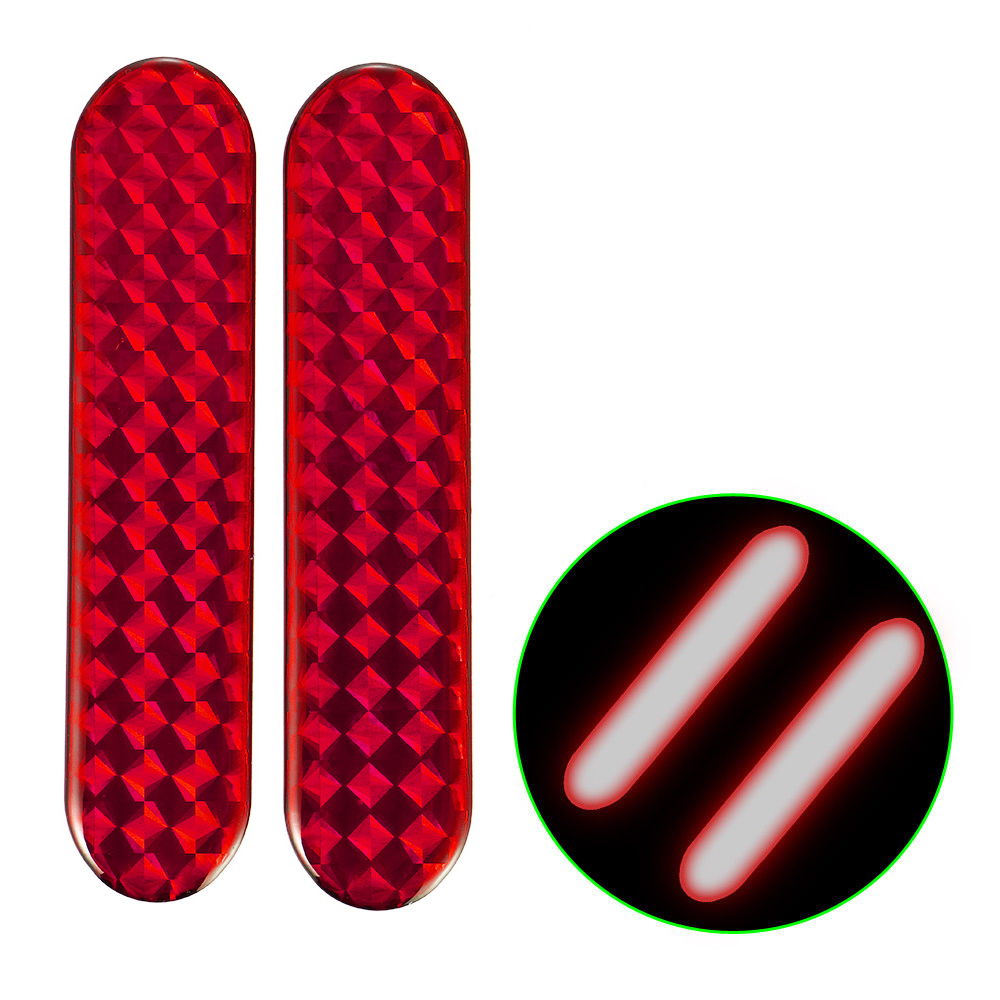 SUYOU 2Pcs Auto Car Reflective Strips Alarm Warning Tape Door Sticker Red Decal Sign Night Lamp Safety Mark