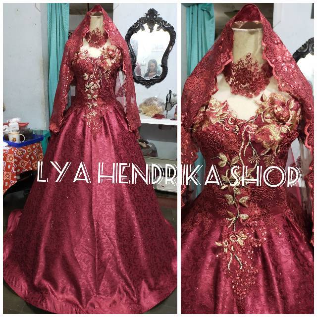 Baju pengantin jaguar 3D+kerudung