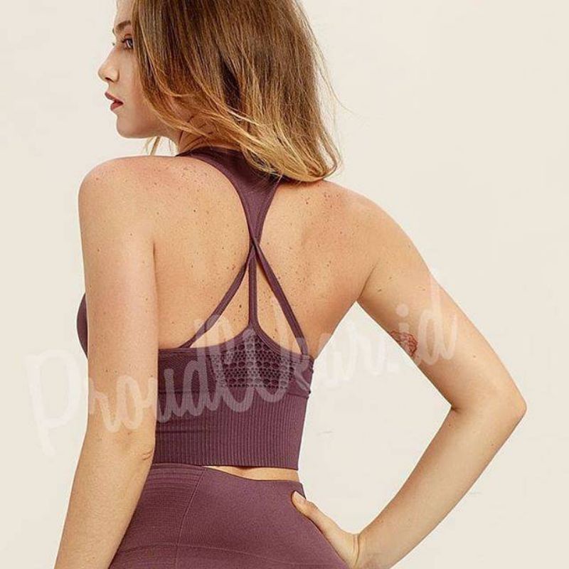 SPORT BRA YOGA BH OLAHRAGA PAKAIAN WANITA TANK TOP MODEL CROP IMPORT FASHION KOREA
