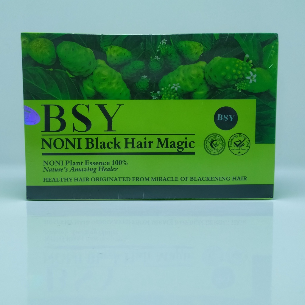 1 BOX ISI 20 SACHET ] BSY Noni BPOM Original 100% / Black Hair Shampoo