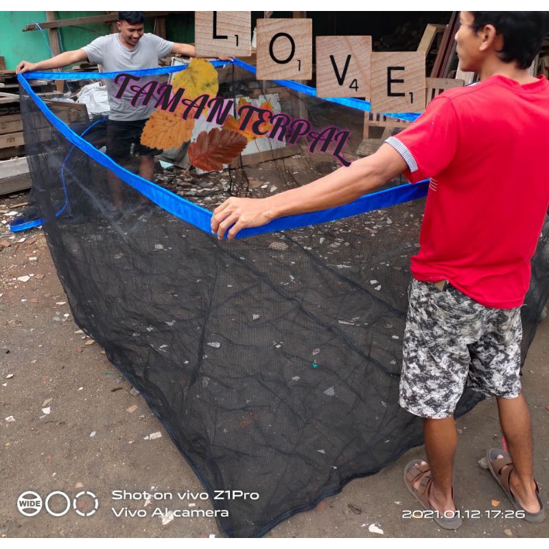 JARING WARING KERAMBA IKAN RK TRIPLE 1,5X2X1 KOTAK/WARING/KASSA HIJAU/BIBIT IKAN/KERAMBA IKAN