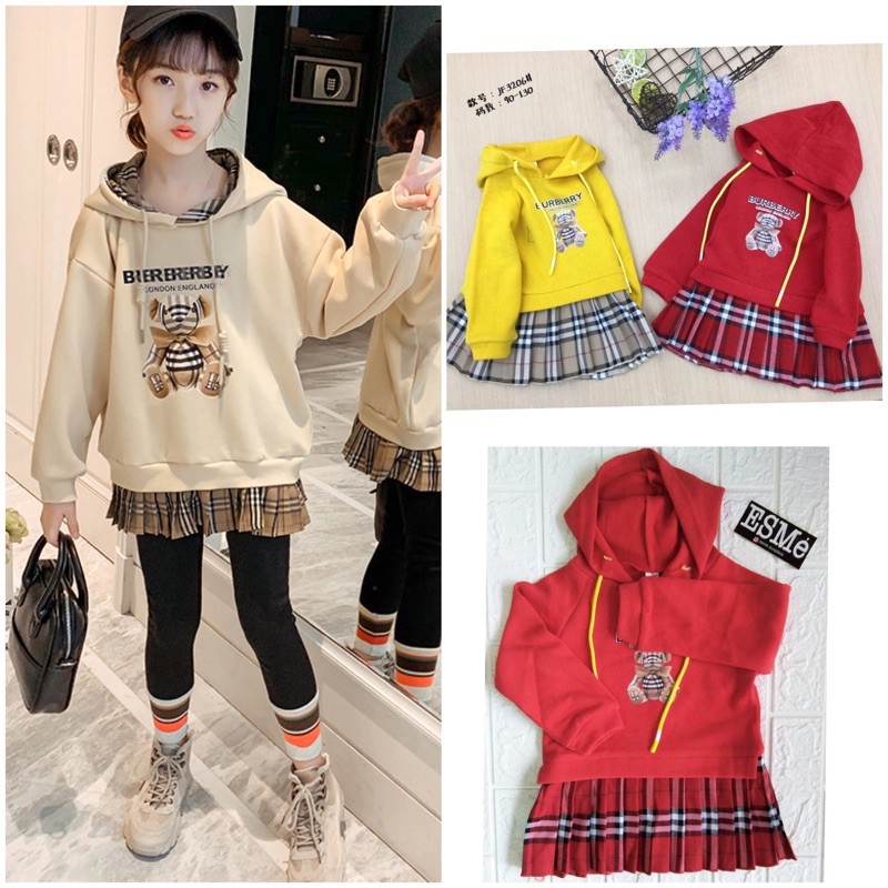 IMPORT TOP BURBERRY ANAK / ATASAN HOODIE BURBERRY 13893