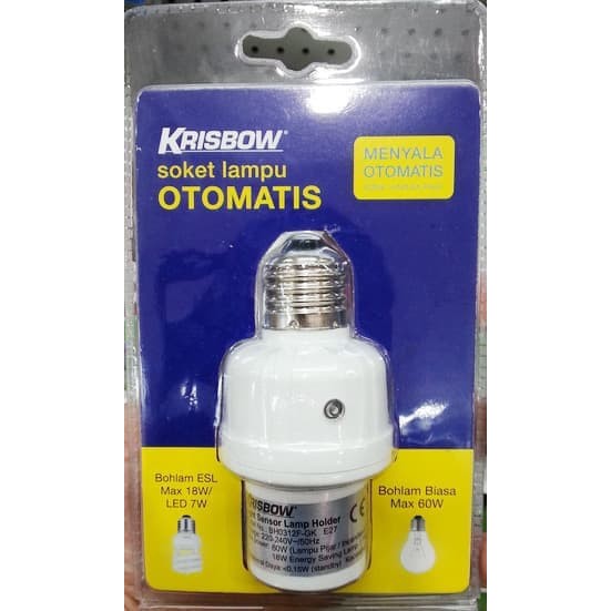 Fitting Soket Socket Lampu SENSOR OTOMATIS KRISBOW