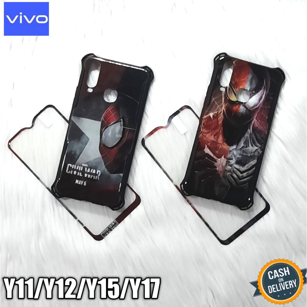 Case Hp Vivo Y12 Softcase Motif Avenger + Tempered Glass