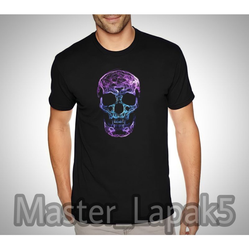 Baju Kaos Tshirt Pria Tengkorak Keren