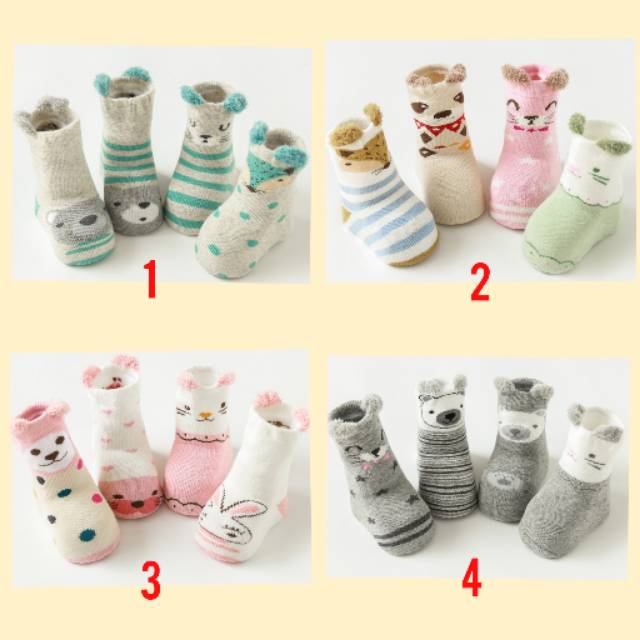 Dashie Socks Set of 4/Kaos Kaki Anak/Kaos Kaki Bayi