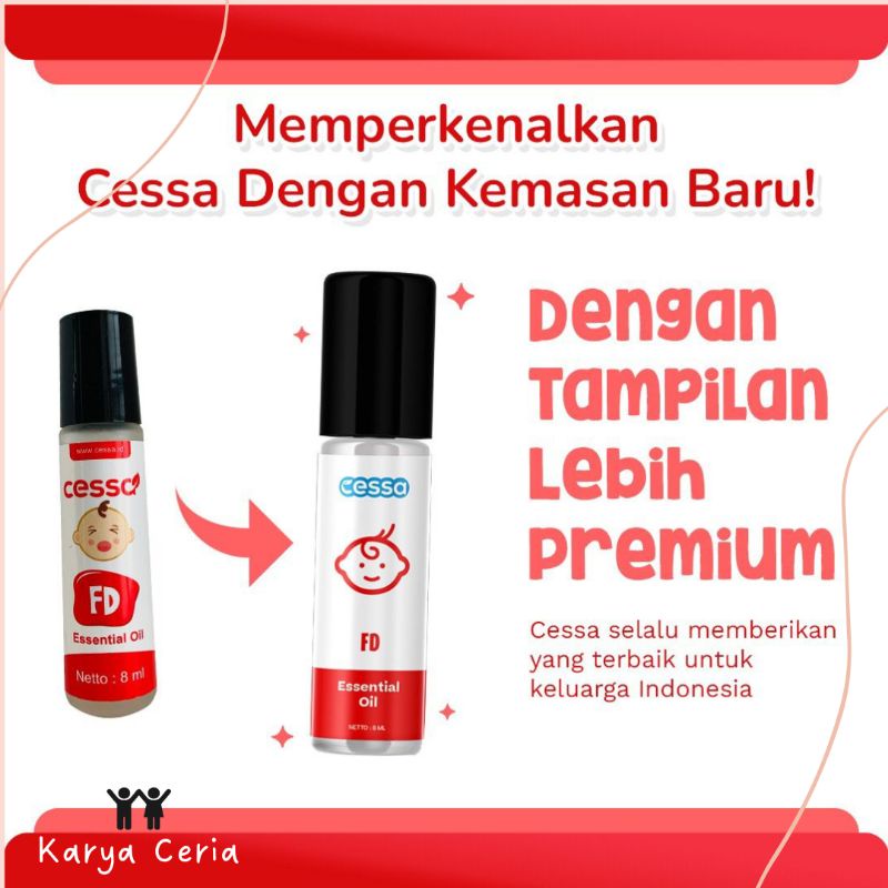 Cessa Fever Drop - Essential Oil Penurun Panas dan Demam Bayi Warna Merah