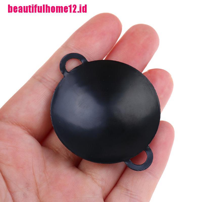 【beautifulhome12.id】1：12 Dollhouse Miniature Frying Pans Cooking Pot Cookware Kitchen Accessory