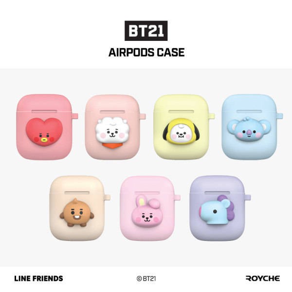 OFFICIAL BT21 BABY AIRPODS CASE FACE BODY AIRPOD KOREA ORI ROYCHE HANDY FAN KIPAS KEYRING BOBA BTS