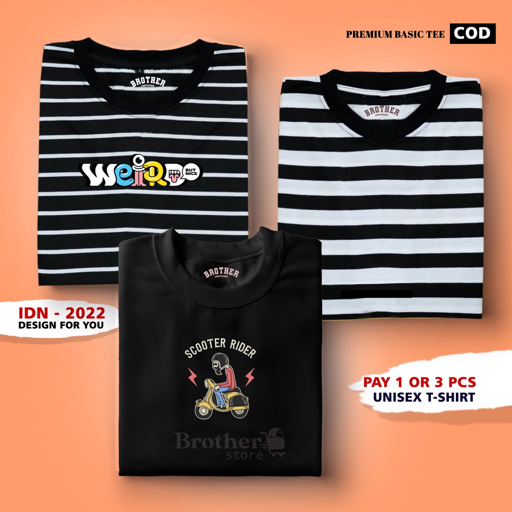 BUY 1 OR 3 PCS ( PROMO COD ) BROTHER STORE / Kaos Distro100% Catoon Combed 30s / ArticelWSL