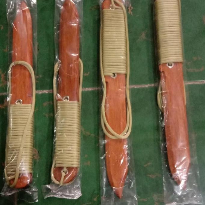 PROMO pisau latih kayu wooden knife peraga replika tumpul silat hapkido