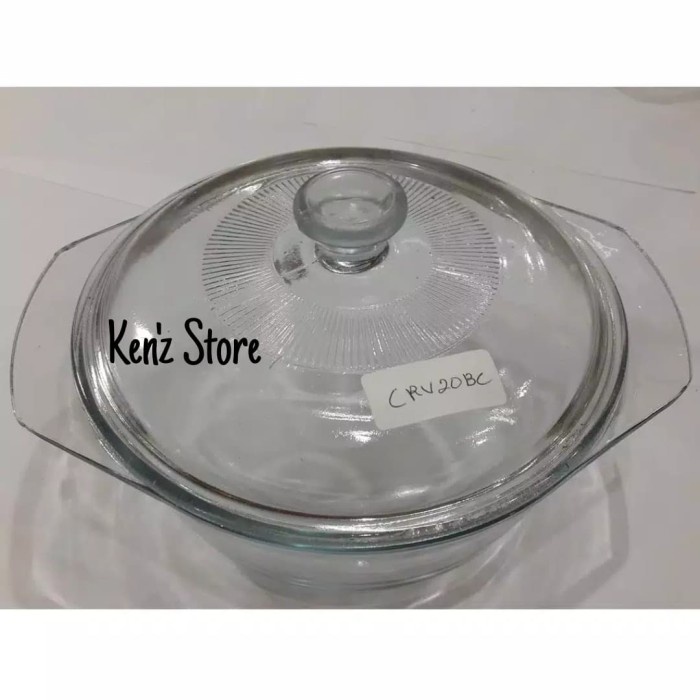 Mangkok Sayur Besar Kaca / Mangkok Kaca / Mangkuk Makan + Tutup