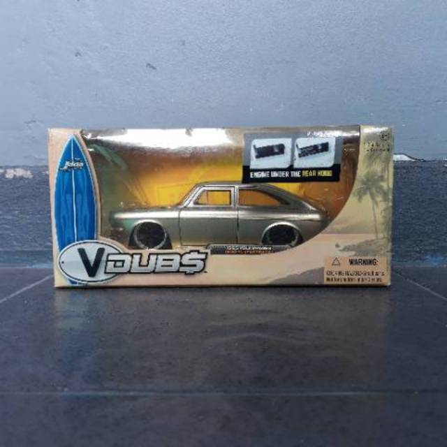 Diecast / Miniatur Mobil Jada 1965 Volkswagen / VW 1600 TL Fastback JadaToys Vdubs Skala 24