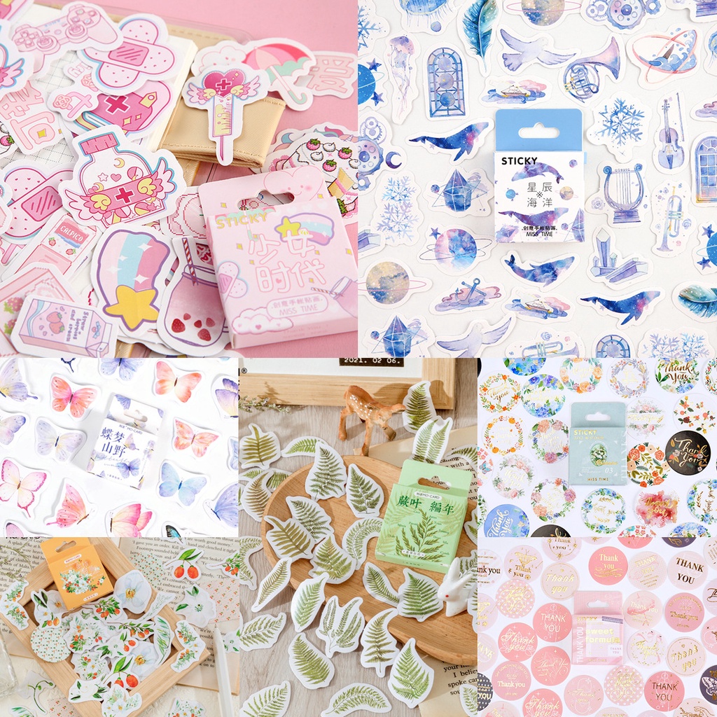 45pcs/set Cold Drink Shop Series Stickers Creative Cute Hand Account Decoration Material Stickers