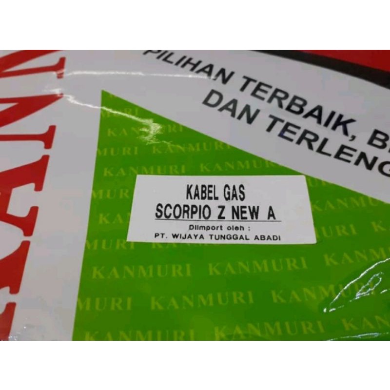 kabel tali gas Scorpio Z New bagian A original Kanmuri