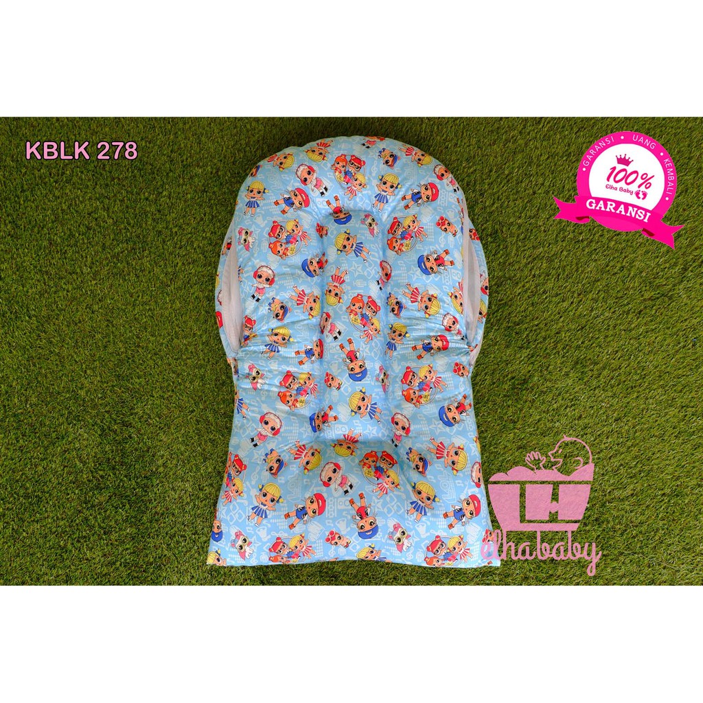 Kasur Bayi Lipat Set Terbaru Kelambu Bantal Guling | Tempat Tidur Anak Baru Lahir Motif Lucu Murah