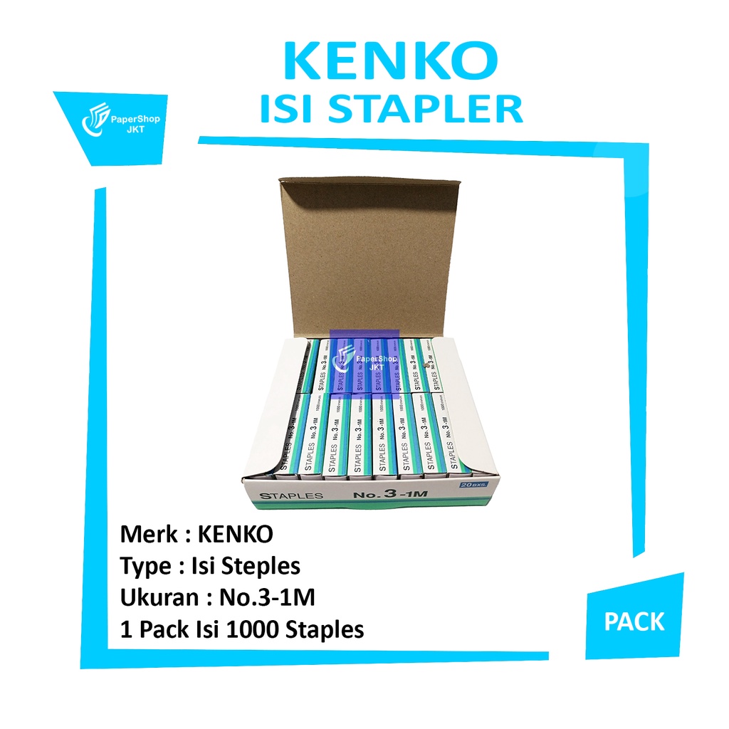 

KENKO - Isi Staples Besar Ukuran No.3 -1M - Pack