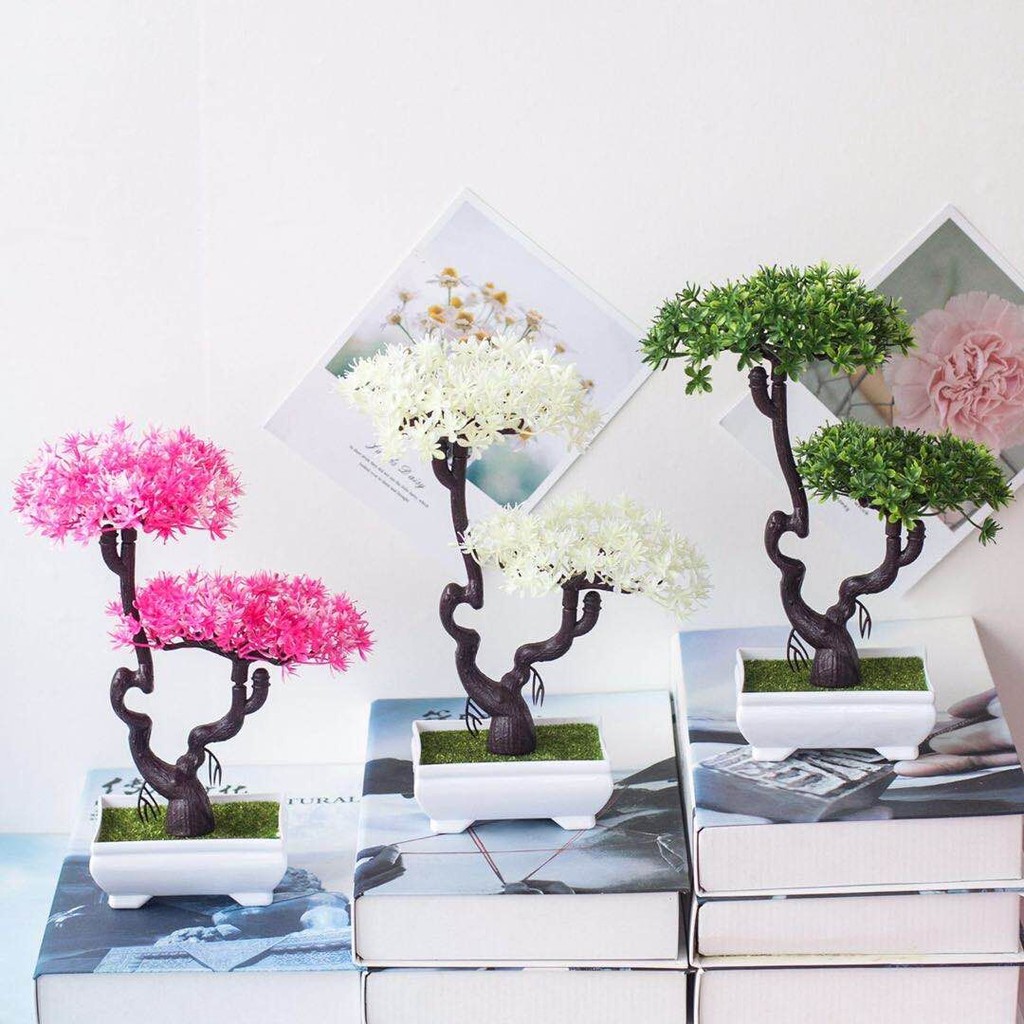 AM569 Bunga Plastik / Pajangan Bunga Artifisial / Vas Petak-1