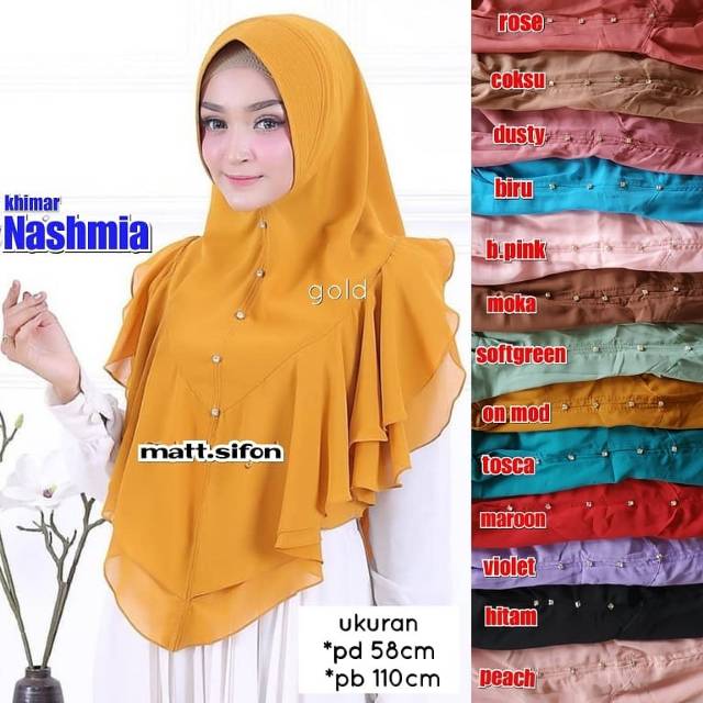 NASHMIA KHIMAR PESTA KHIMAR KONDANGAN HIJAB GAYA
