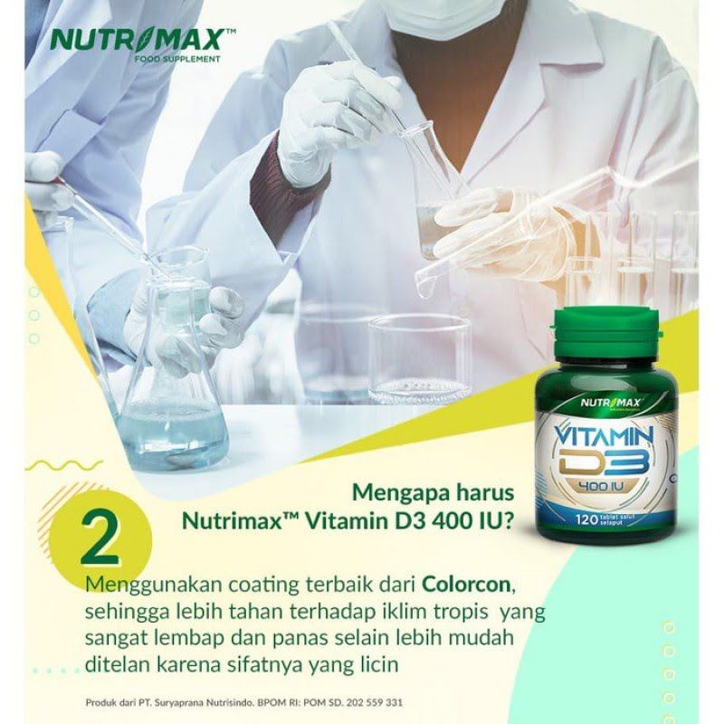 NUTRIMAX VITAMIN D3 + K2 VIT D 400 IU K2 40 MCG TULANG GIGI GUSI IMUNITAS