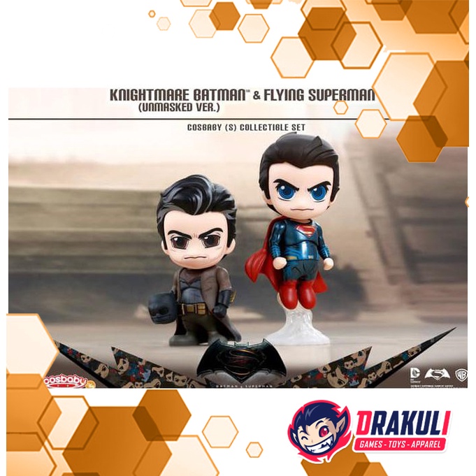 Cosbaby Batman v Superman – Flying Superman &amp; Knightmare Batman (Unmasked Ver.)