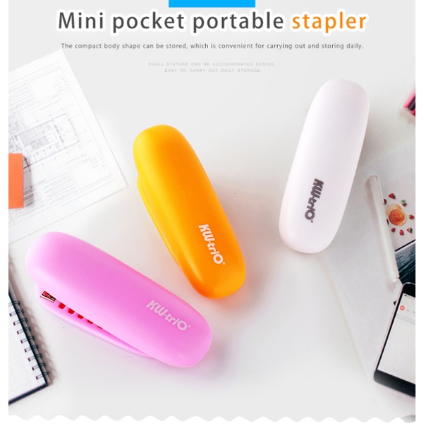 

Stapler Lipat Mini Staples Hecter Stapler Portabel Lucu Ultratipis 20 Lembar Kertas Meja Alat Tulis Perlengkapan Jilid Kantor