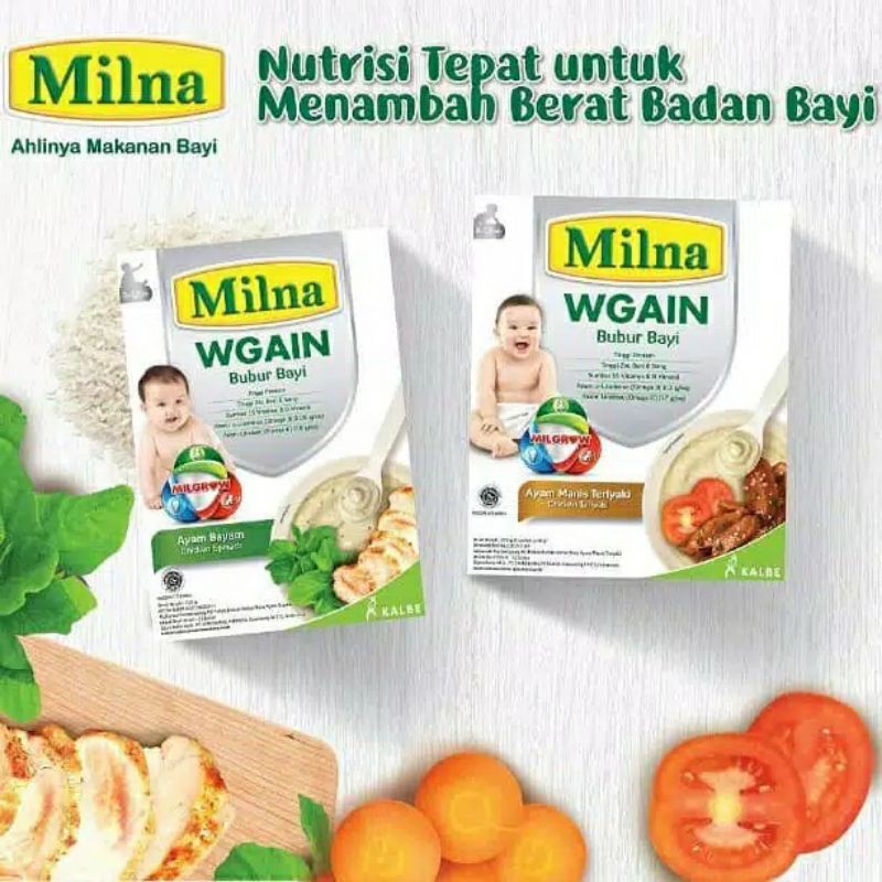 MILNA WGAIN BUBUR BAYI 120GR (3sachet@40gr)
