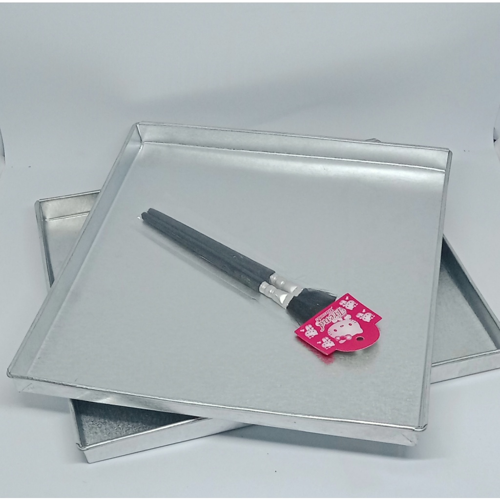 2 pcs loyang kue kering 30cm x 25cm x 1.5cm free kuas kue