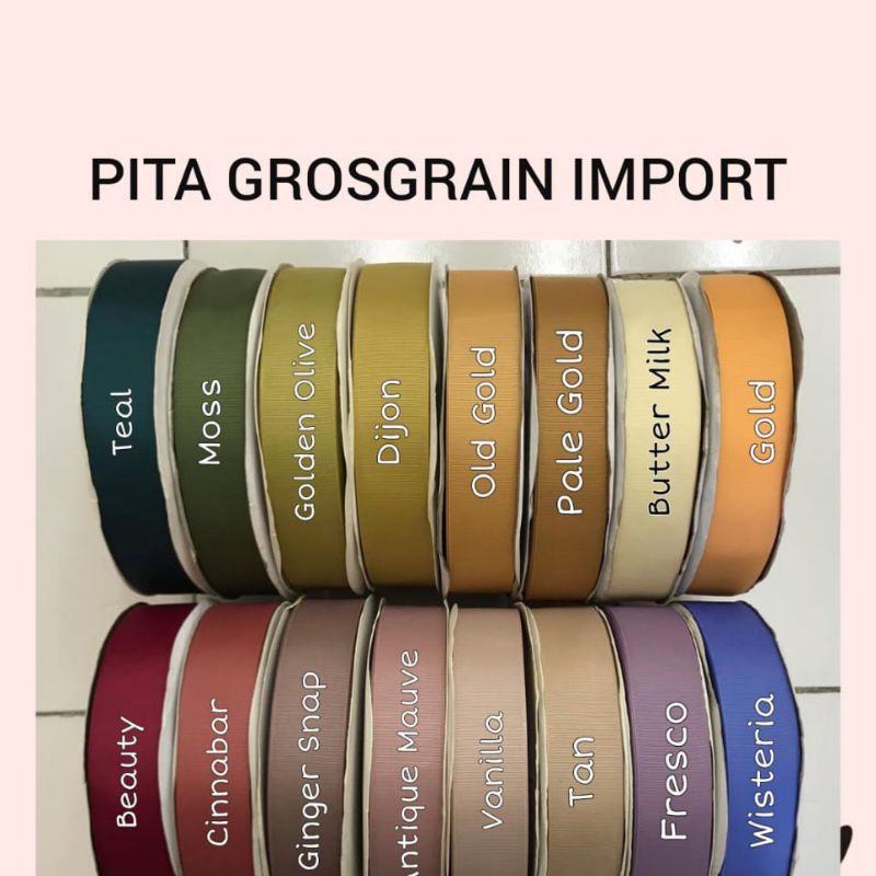 10Yard &amp; 25Yard - 1,6cm | PITA GROSGRAIN IMPORT PREMIUM | GGS 5/8&quot;