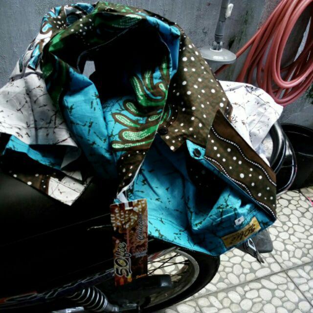 Bswart Batik Hrb026 Kenongo Hem Pendek Padi Pekalongan M L Xl Batik Pria Murah Modern Grosir