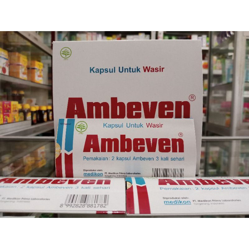 AMBEVEN 1BLISTER @10 Kapsul  | Kapsul Untuk Wasir - ED 04/2026