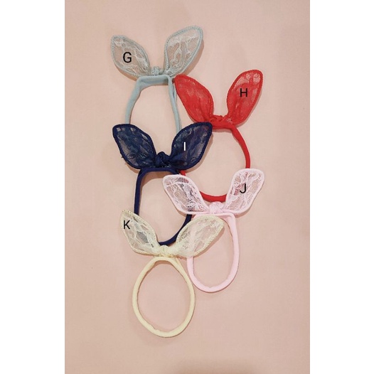 Bandana bayi nylon rabbit ears