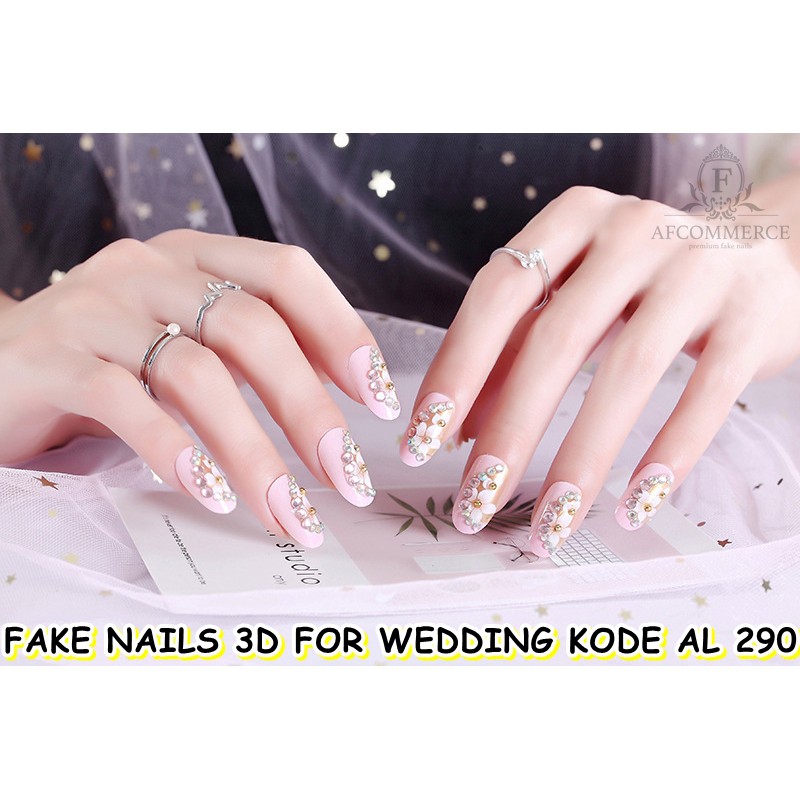 KUKU PALSU FAKE NAILS 3D FOR WEDDING (BOX) KODE AL 290