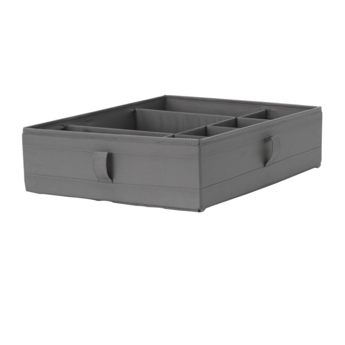 

File-Box- Box Sekat Bahan Kain Warna Abuabu 44X34X11Cm Iskub Utk Kaos Kaki -Box-File.