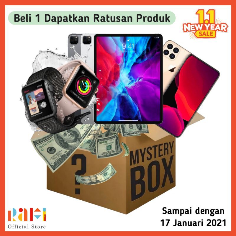 New Kotak Misteri HP / Mystery Box Premium (100% Hadiah HP Laptop) New Year Sale – Random Acak