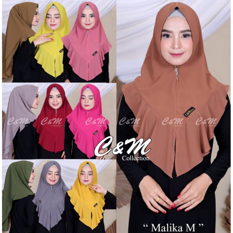 khimar malika mini ceruty bebydoll pad antem