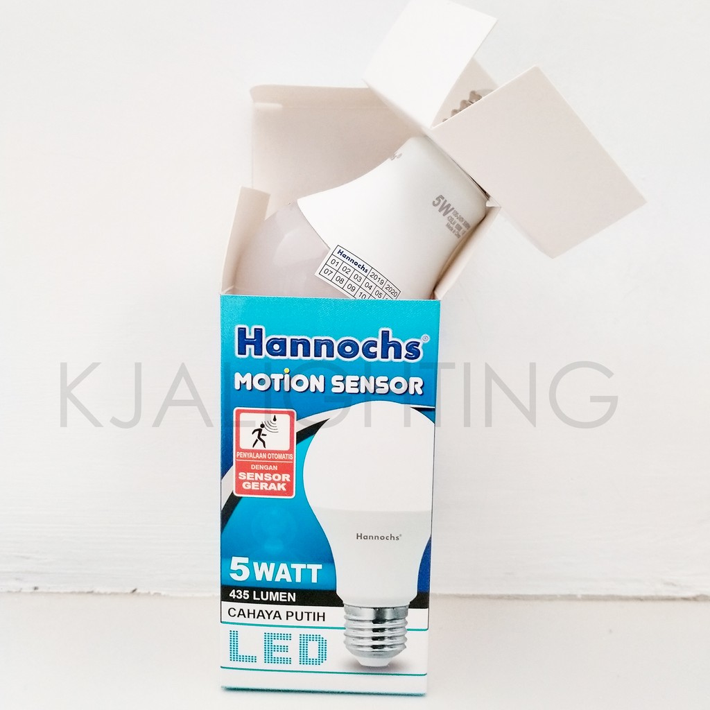 BOHLAM LAMPU HANNOCHS SENSOR GERAK / MOTION SENSOR 5 WATT LED BULB