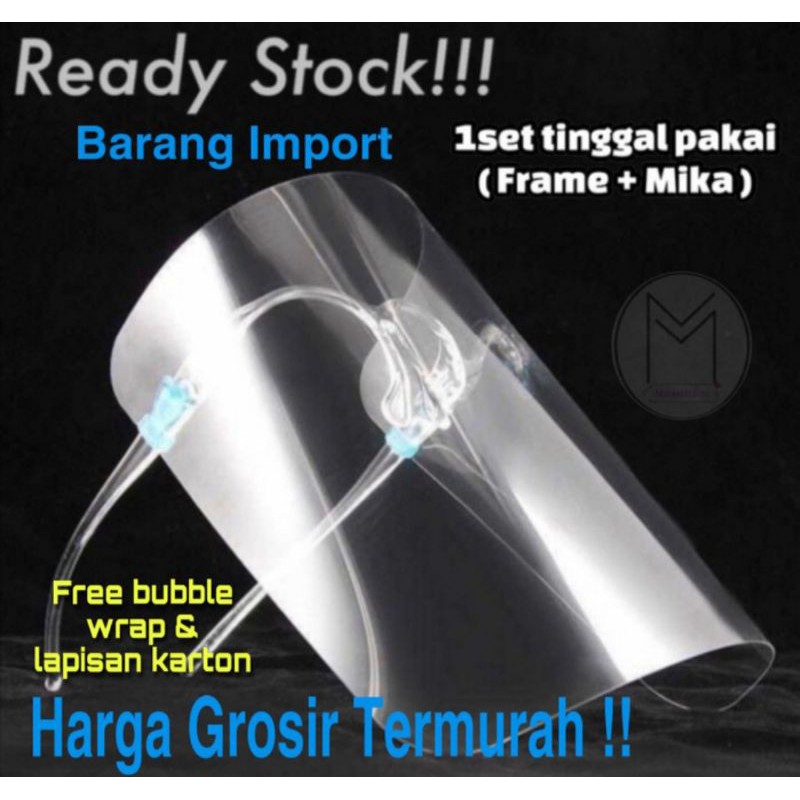 Face Shield Kacamata Nagita Promo Termurah - Faceshield Kacamata Import Frame + Mika Murah
