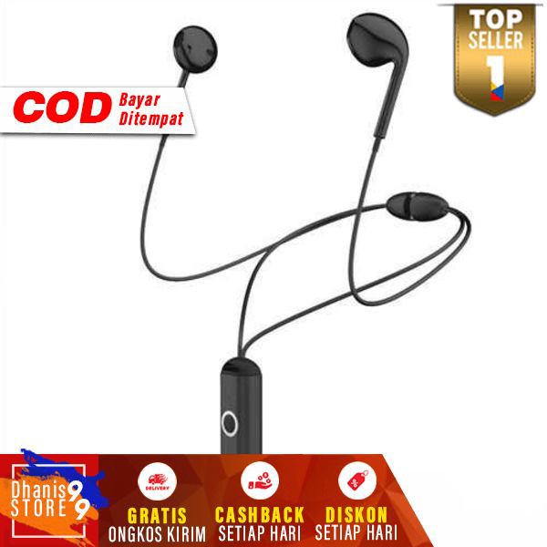 Earphone Bluetooth V4.1+EDR Sports with Neckband Magnetic Murah Erphone Olahraga Bluetoth Erphon