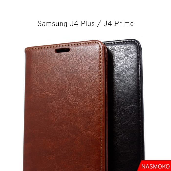 flip Wallet Leather Case Samsung J4 plus