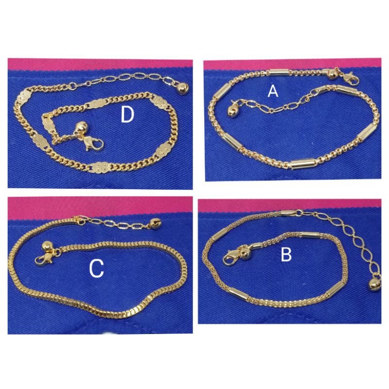 AL22. Gelang kaki/tangan wanita xuping lapis emas