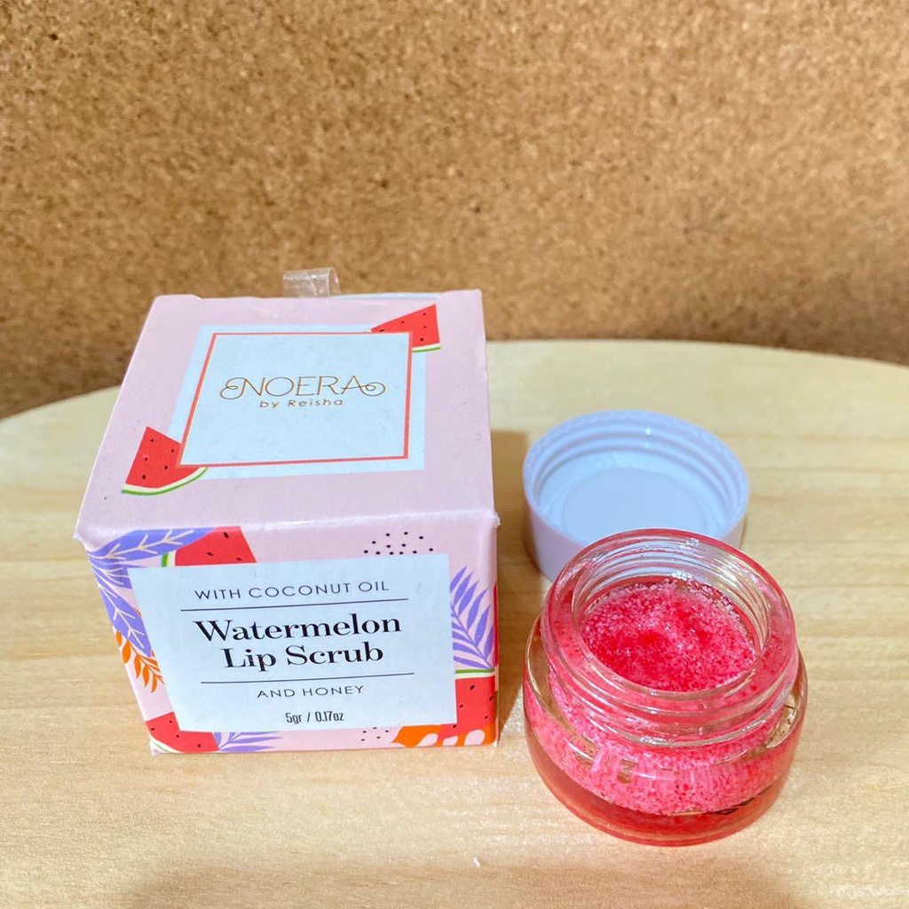 ✨ AKU MURAH ✨ Noera Watermelon Moisturizing Lip Scrub 5gr // Lip Balm  Pencerah &amp; Pemerah Bibir BPOM