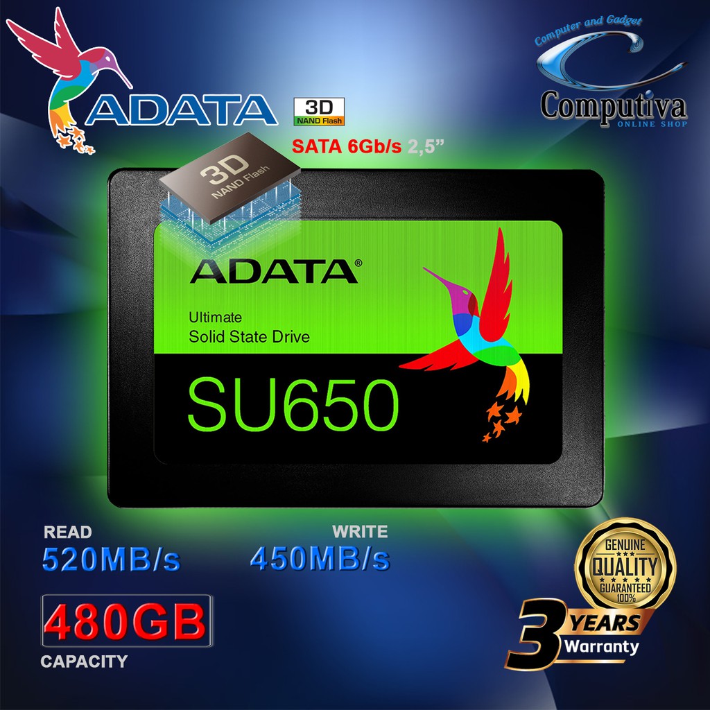 ADATA SSD ULTIMATE SU650 480GB SATA 6Gb/s 2.5"
