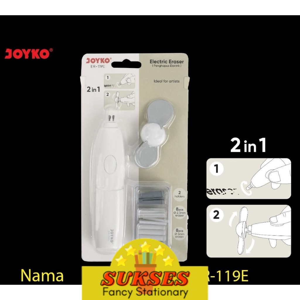 

Penghapus Elektrik Electric Eraser Joyko Er-119E 2 In 1