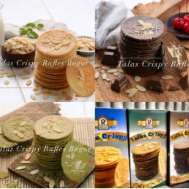 

Talas crispy 3 rasa green tea,original,coklat