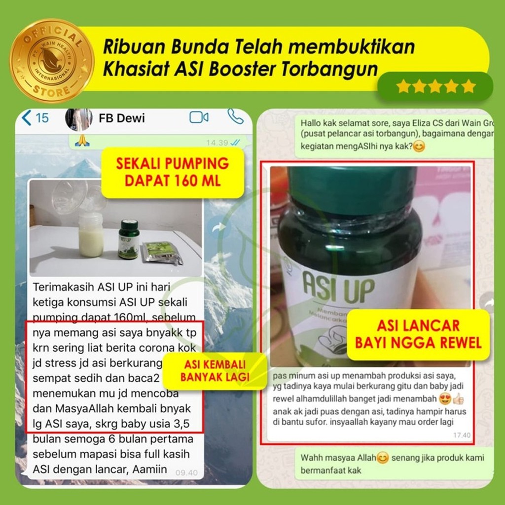 ASI UP Suplemen Pelancar ASI Booster Torbangun Herbal Untuk Ibu Menyusui BPOM Asi Up Torbangun Original-4