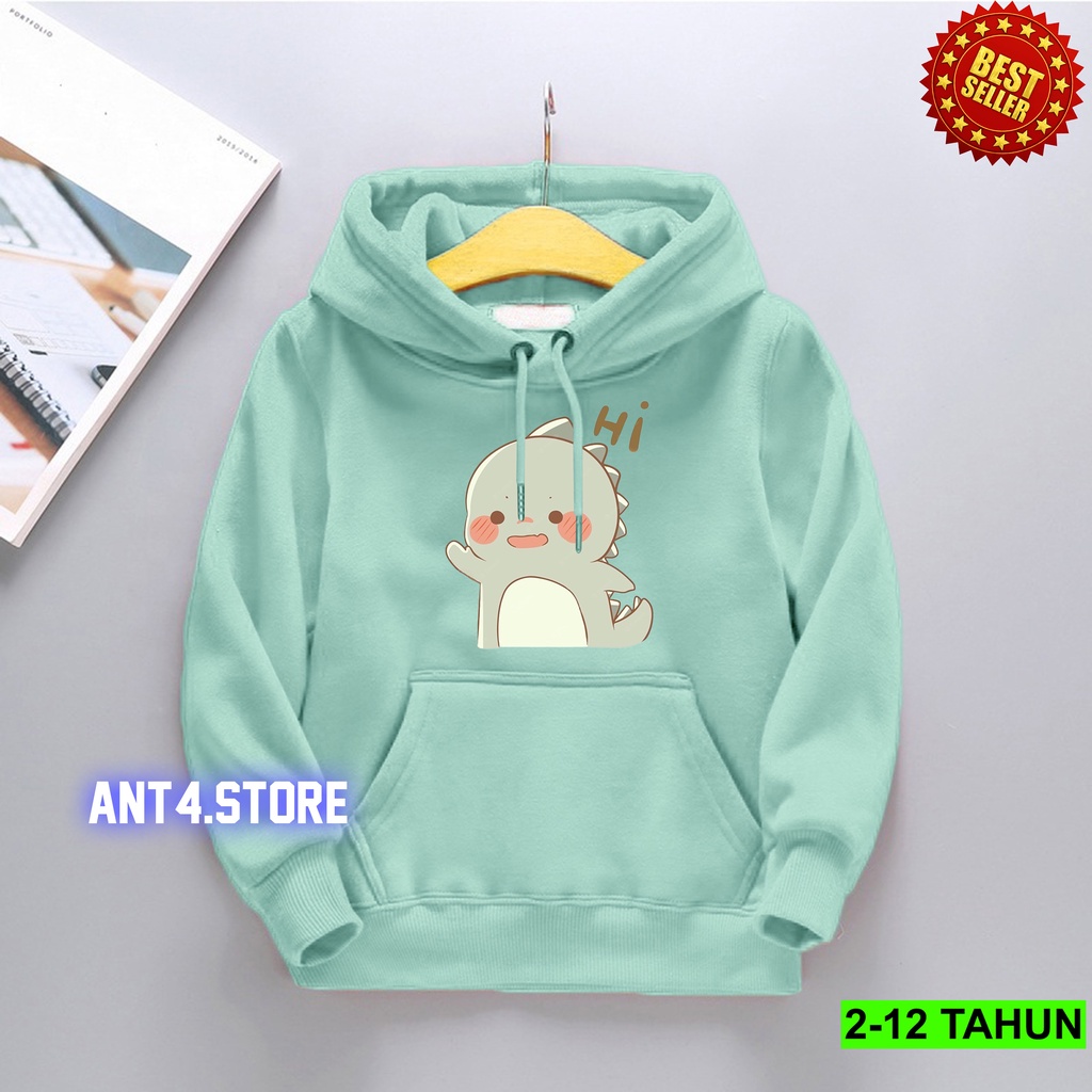 Hoodie DINO TERBARU  Anak Perempuan Laki Laki  / Hodie BEST SELLER Anak Usia 2 3 4 5 6 7 8 9 10 11 12 Tahun / Jaket DINO Anak / Sweater Distro Bisa Cod